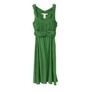 Max Studio Green Sleeveless Mini Dress | Size XS | Twist Bodice & Empire Waist